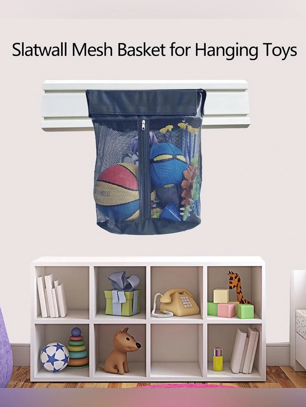 ATOOLA Mesh Storage Basket for Slatwall